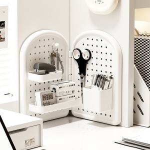 책상위 코너 접이식 타공수납 보드 데스크 타공판 정리대 악세사리