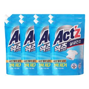 피죤 액츠 퍼펙트 실내건조 액체세제 리필 1.5L 2입 /일반드럼겸용 x4