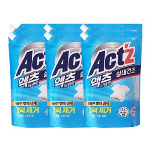피죤 액츠 퍼펙트 실내건조 액체세제 리필 1.5L 2입 /일반드럼겸용 x3