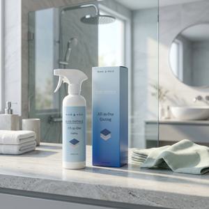 글라스 코팅큐 500ml+올인원타올 2장 유리막 물때제거 세정제 광택 발수코팅제