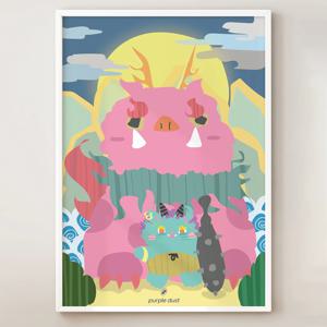 해태 그림 도깨비 포스터 풍수 동화 감성 인테리어 액자