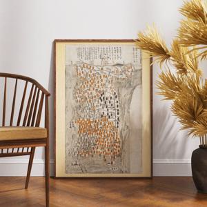 조선시대 한반도 고지도 포스터 옛날 지도 그림 전통선물 카페 액자 동양화 빈티지 포스터