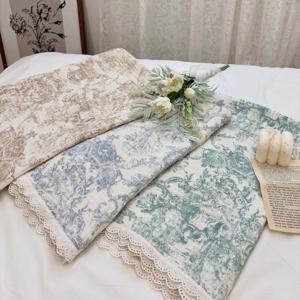 프렌치무드 레이스 뜨왈 블랭킷 3color 삼중거즈 소파 에어컨 담요 낮잠이불 차량용