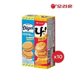 다이제샌드 바닐라밀크 (93g) x 10개  + 나샌드 크림치즈 (77g) x 10개