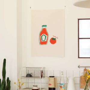 토마토 케첩 패브릭 포스터 / 가리개 커튼 50x70 cm