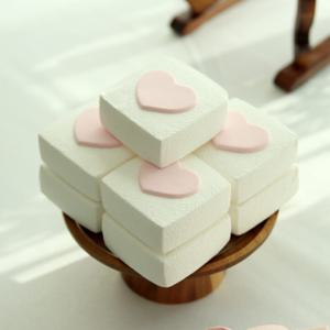 백설기 하트 모형떡 모조떡 모형백설기