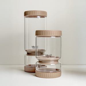 담아락 유리 피클병 장아찌통 물빠지는 밀폐 보관용기 반찬통 S+L 세트구성