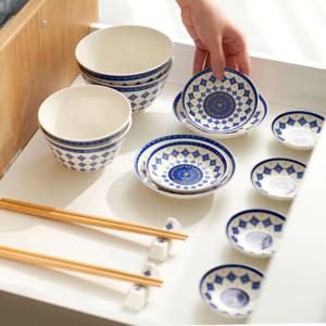 북유럽 모던 도자기 식기세트 14P 밥그릇 국그릇 접시 홈세트