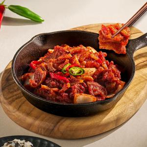 국내산 매콤 오돌뼈 300g 캠핑 구이용  1등급 이상 돼지고기 (냉동)