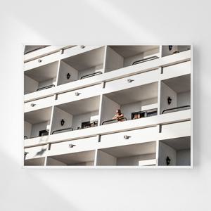 감성 레트로 빈티지 인테리어 액자 포스터_ White building