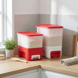 타파웨어 스마트 라이스키퍼 쌀 디스펜서 보관통 5kg & 10kg