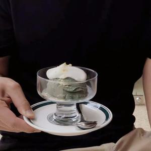 요거트볼 아포가토 푸딩컵 260ml 낮은 투명유리컵 디저트컵