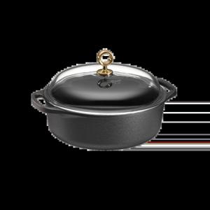 뉴트리언트 무쇠냄비 3L+유리뚜껑