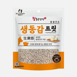 강아지 동결건조 생동감트릿 북어 300g 대용량 0.5cm