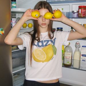 Lazy Lemon Crop T-shirt (2color)