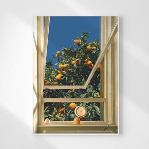 감성 창문 풍경 인테리어 액자 포스터_ Orange tree