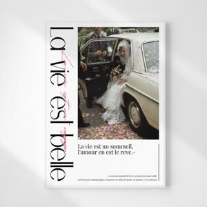 감성 레트로 빈티지 인테리어 액자 포스터_ La vie est belle