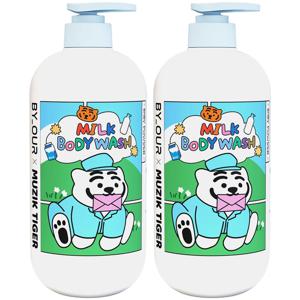 바이아우어 무직타이거 밀크 체취감소 퍼퓸 바디워시 베이비파우더향 1000ml 2개