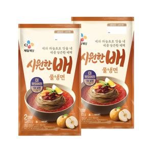 CJ 매콤달큰 시원한 배물냉면 2인분(970g)*2개