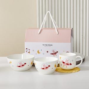 애니멀힐즈 투더문 공기대접머그 3P세트 래빗