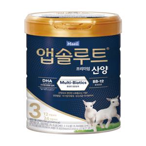리뉴얼 앱솔루트 프리미엄 산양 분유 3단계(12~24개월) 750g 1캔