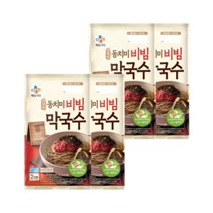 CJ 시원한 동치미 비빔 막국수 484.4g*4개