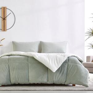 클린 따뜻한 극세사 퀸 차렵이불 그린