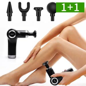 1+1 미니 전동 마사지건 강도조절 무선 핸디 안마기 목 어깨 마사지기