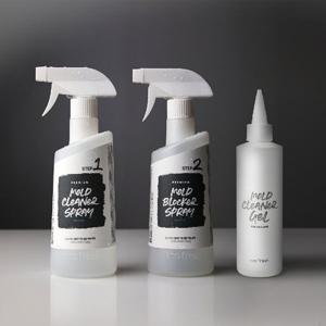 곰팡이제거제 3종패키지 (곰팡이제거제500ml+곰팡이항균제500ml+곰팡이제거젤220g)