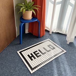 헬로 타일매트 세라믹 발매트 현관 주방 매장 인테리어소품 주문제작