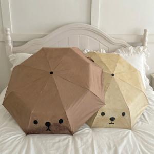 퍼피 페이스 자동 3단 원터치 우산 uv차단 양산 양우산