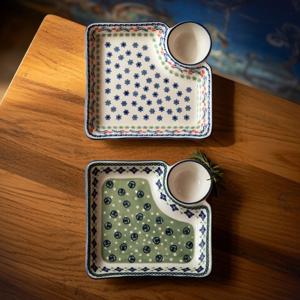 도자기 디저트 만두접시 19cm 2P 세트 / 초밥 소스 나눔접시