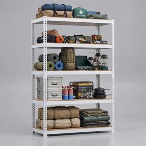 중량랙 2T 철제 선반 조립식 앵글 다용도실 창고 수납 선반장 (12mm 강화합판)