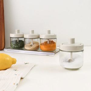 [브랜드위크] 로망키친 아이보리 일체형 스푼양념병 350ml 4P세트+스티커증정