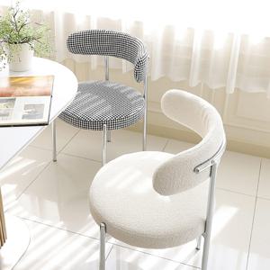 [리퍼] 리라 부클레 하운드투스 체크 패브릭 인테리어 식탁 의자 카페 체어 SL178