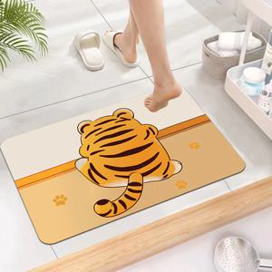 호랑이 뒷모습 규조토 발매트 one size