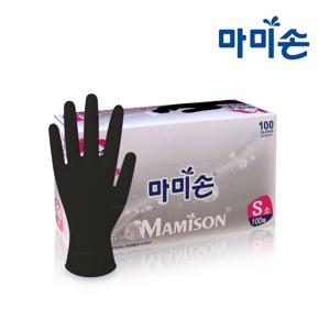 식품용 파우더프리 니트릴장갑 블랙 100매입 (3size)