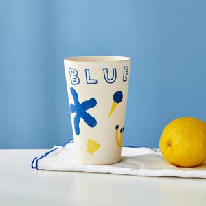 썸머블루 뱀부파이버 텀블러 400ML 기하학