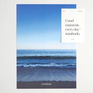 파도 바다 사진 인테리어 포스터 A4