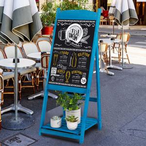선반 칠판 입간판 A형 이젤 블랙보드 자석칠판 카폐 인테리어 블루