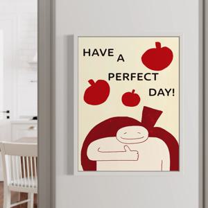 엄지척 오늘 하루 완벽하게 행운의 사과그림액자