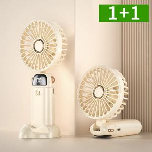 1+1 휴대용 손선풍기 무선 USB 충전식 BLDC 미니선풍기