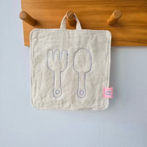 포크 스푼 소창 매트 (냄비받침, 미니행주)