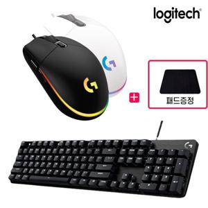로지텍코리아 G413 SE + G102 벌크 유선 게이밍 키보드 마우스 세트
