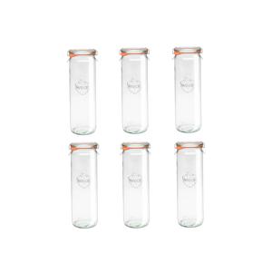 실린더형600ml(905) 6p 독일 웩 밀폐용기 클립+고무링 세트상품