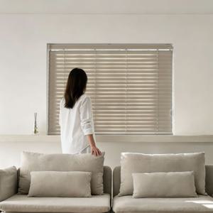 THE 숨결 프리미엄 우드 블라인드 라운드 원목 오동나무 4color