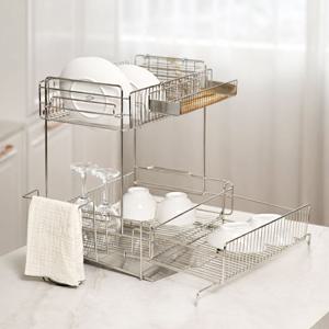 독일 콕스타 젬마 2단 올스텐 304 식기 건조대 설거지 정리대 물빠짐 KSC-GMDD2