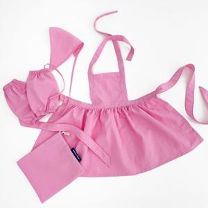 아기 방수 어린이집 앞치마 유아 공주 원피스 유치원 에이프런 세트