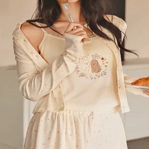 캡내장 메리퍼피 3pcs 민소매 가디건 상하세트 파자마 잠옷