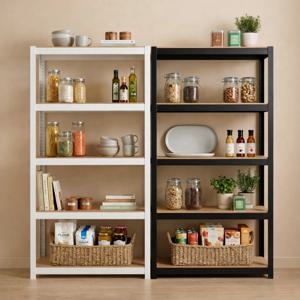 홈던트하우스 철제 선반 조립식 앵글 다용도 펜트리 베란다 세탁실  주방 수납 선반장 경량랙